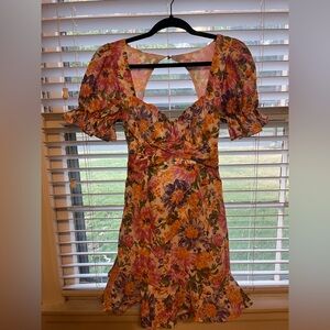 Hello Molly Multicolor Floral Backless Dress